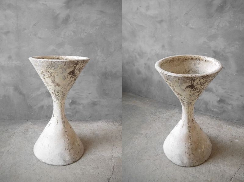 vintage - Antique Willy Guhl planter - height 79.5cm - diameter 45cm - 2