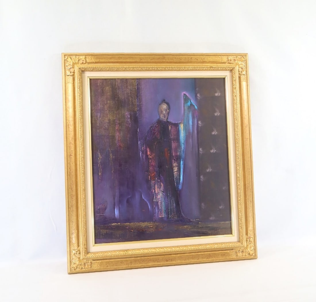 France Lucila Viso Original Oil Painting LE PREFERE Signed 1998 F10 Argentina - 3