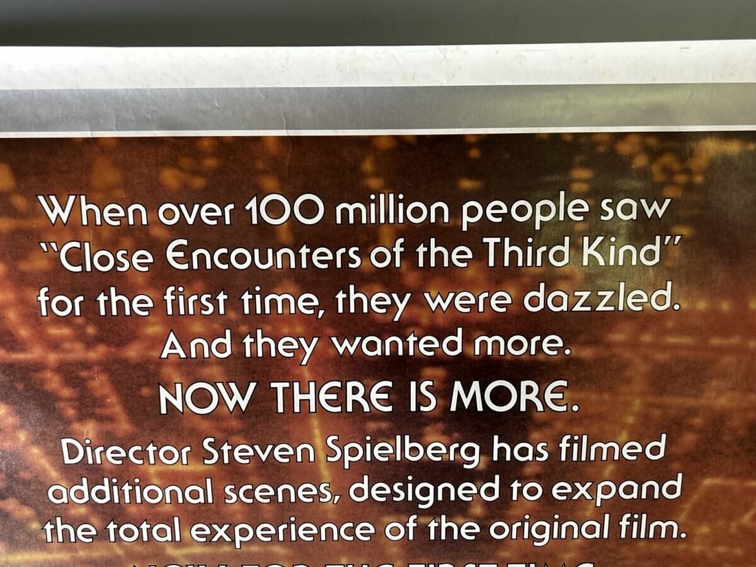 in) Close Encounters of the Third Kind US 1 Sheet Poster Steven Spielberg (41x27 - 2