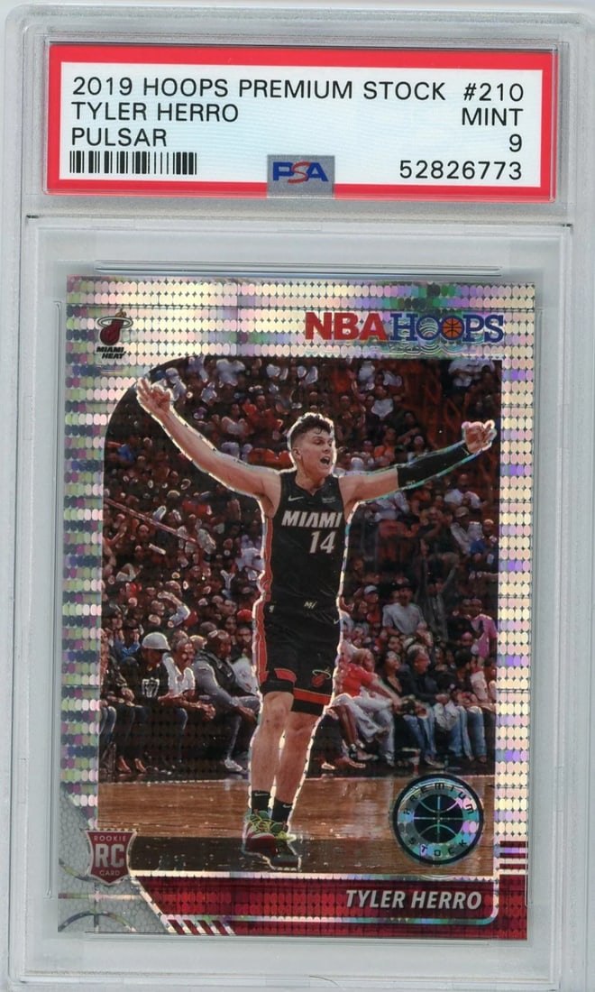 RC Tyler Herro 2019 Panini NBA Hoops #210 Pulsar (PSA Mint 9) (1 of 2)