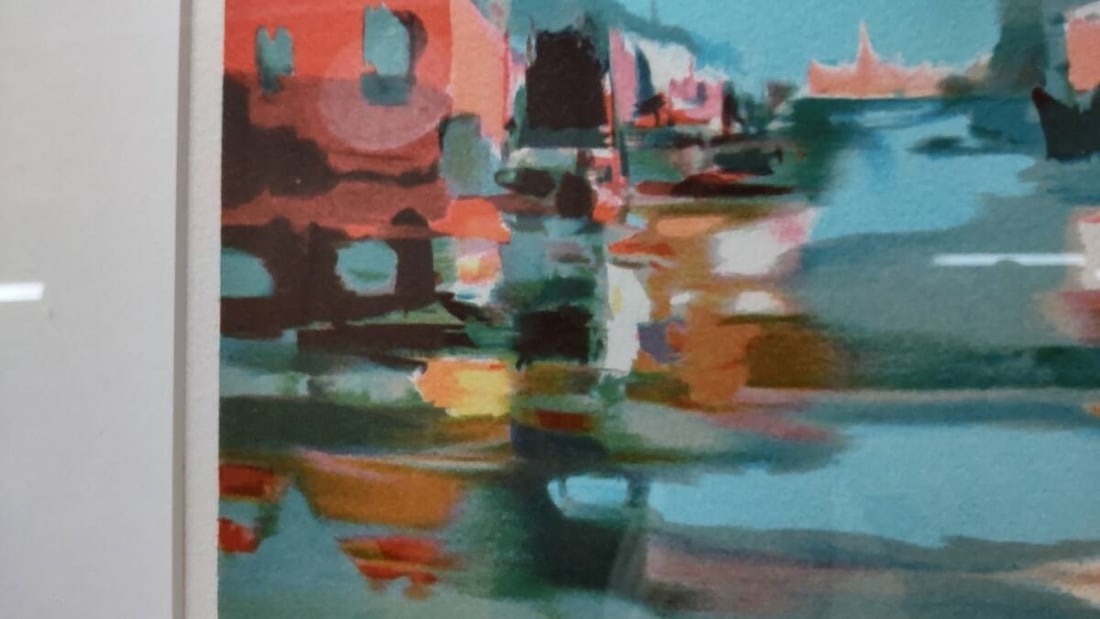 Limited Edition - Marcel Mouly "View of the Harbor" Original Lithograph Signed - 6