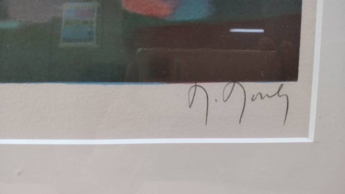 Limited Edition - Marcel Mouly "View of the Harbor" Original Lithograph Signed - 8