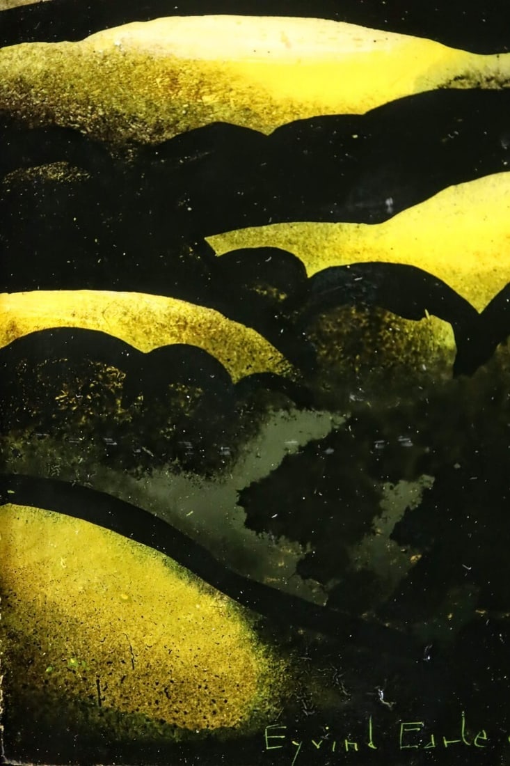 2000 Eyvind Earle Original Painting Oil on panel "Golden Meadows" Hand Signed - 4