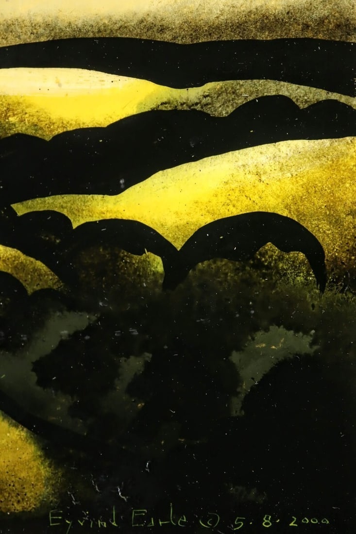 2000 Eyvind Earle Original Painting Oil on panel "Golden Meadows" Hand Signed - 5