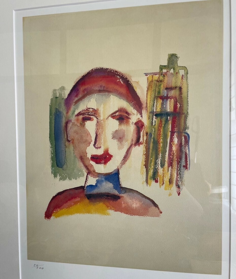Print Henry Miller Signed Lithograph Portrait Stamped Framed ED300 Fine Art (1 of 6)