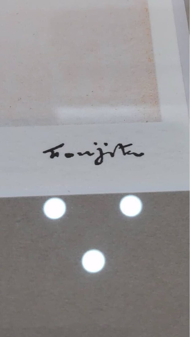 Framed Leonard Foujita Le Chat Bolivien Cat Lithograph Ltd 150 COA - 4