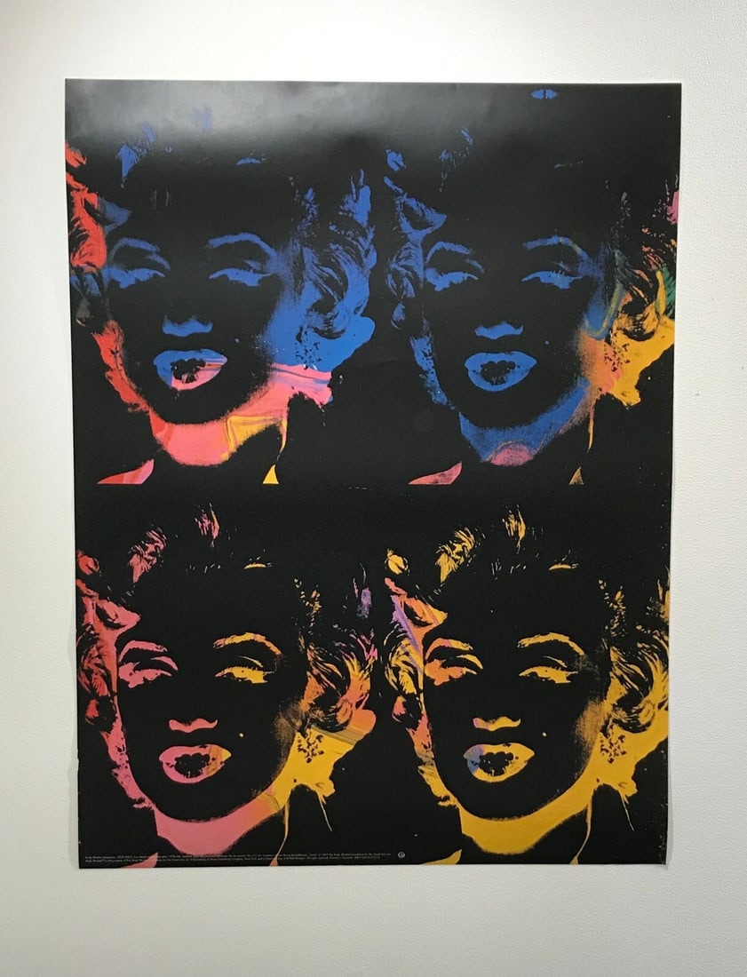 1993 Andy Warhol Montreal Museum of Fine Arts Exhibition Poster 4 Marilyns - 2