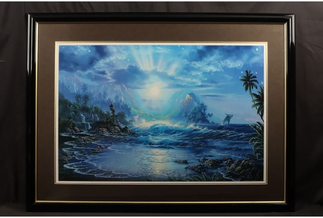 Frame Christian Riese Lassen Serenity Mixed Media Print RC115/ 450 Signed w/ - 2