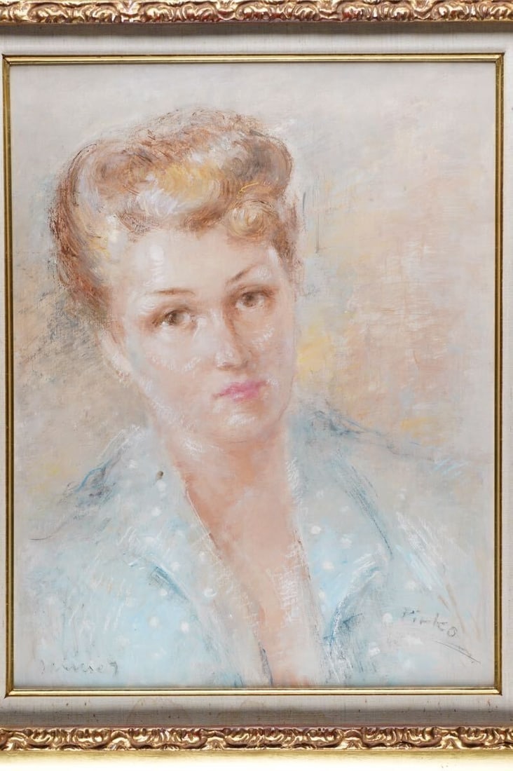 Hungarian Contemporary Female Artist - Antal Jancsek "Lady" Signed Oil Painting - 2