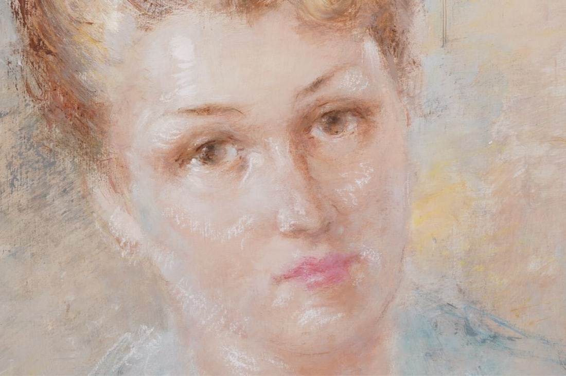 Hungarian Contemporary Female Artist - Antal Jancsek "Lady" Signed Oil Painting - 4