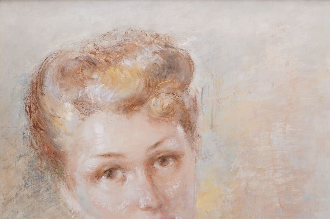 Hungarian Contemporary Female Artist - Antal Jancsek "Lady" Signed Oil Painting - 6