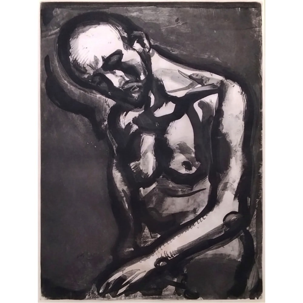 ED450 Georges Rouault "Vivre est un dur mtier" from Miserere 1922 Etching - 4