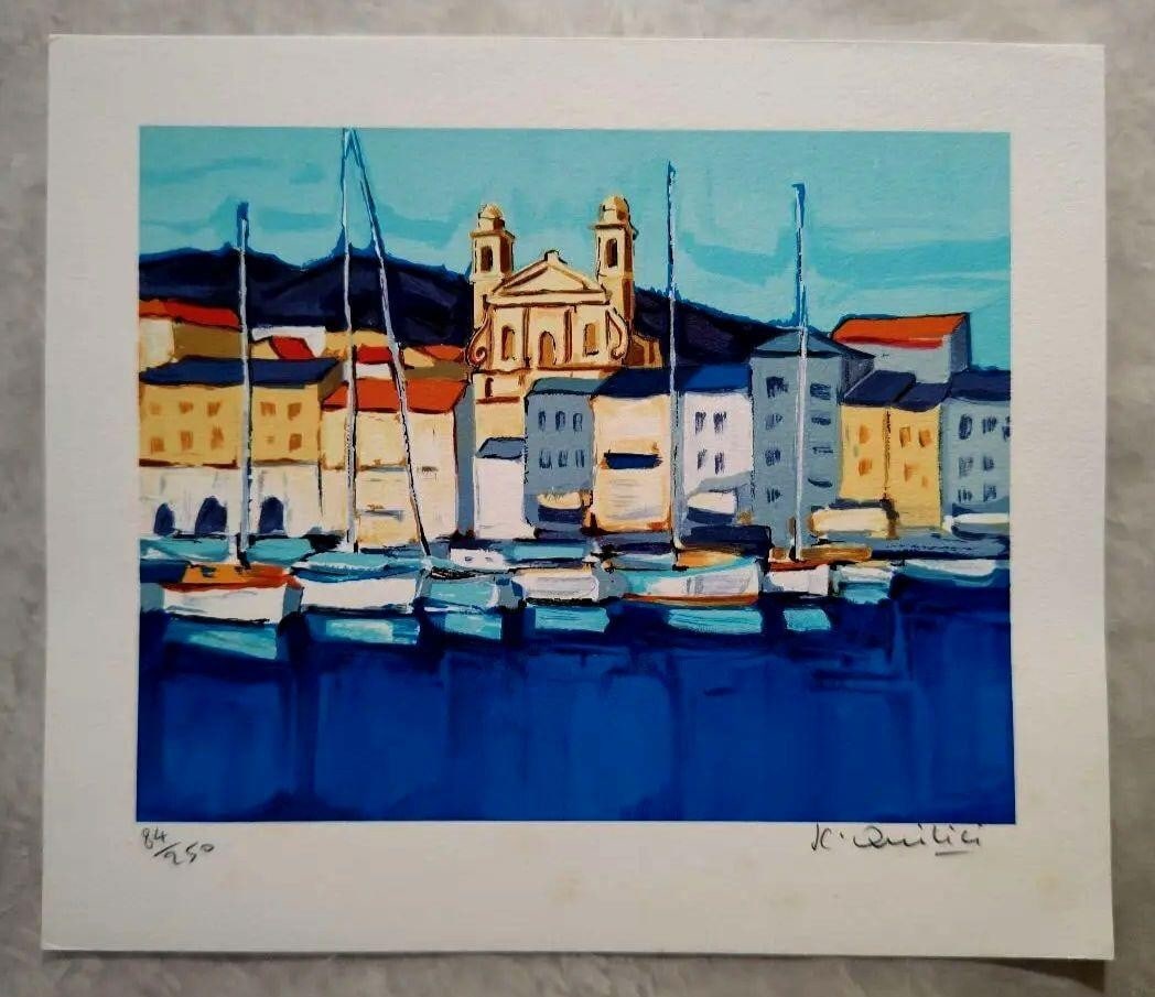 Corsica Original Serigraph Print Signed Numbered - Jean Claude Quilici (French) (1 of 7)