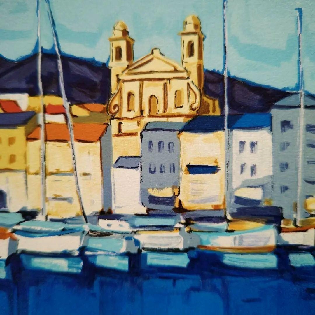 Corsica Original Serigraph Print Signed Numbered - Jean Claude Quilici (French) - 3