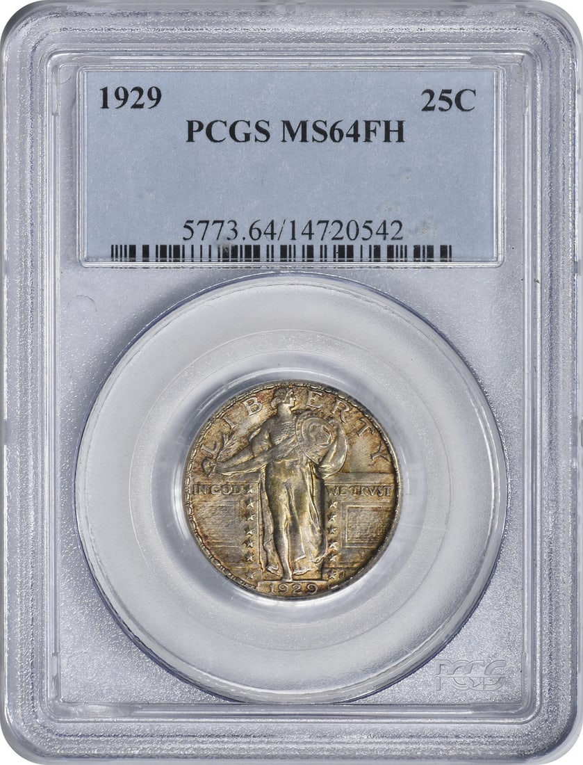 PCGS 1929 Standing Liberty Silver Quarter MS64FH (1 of 1)