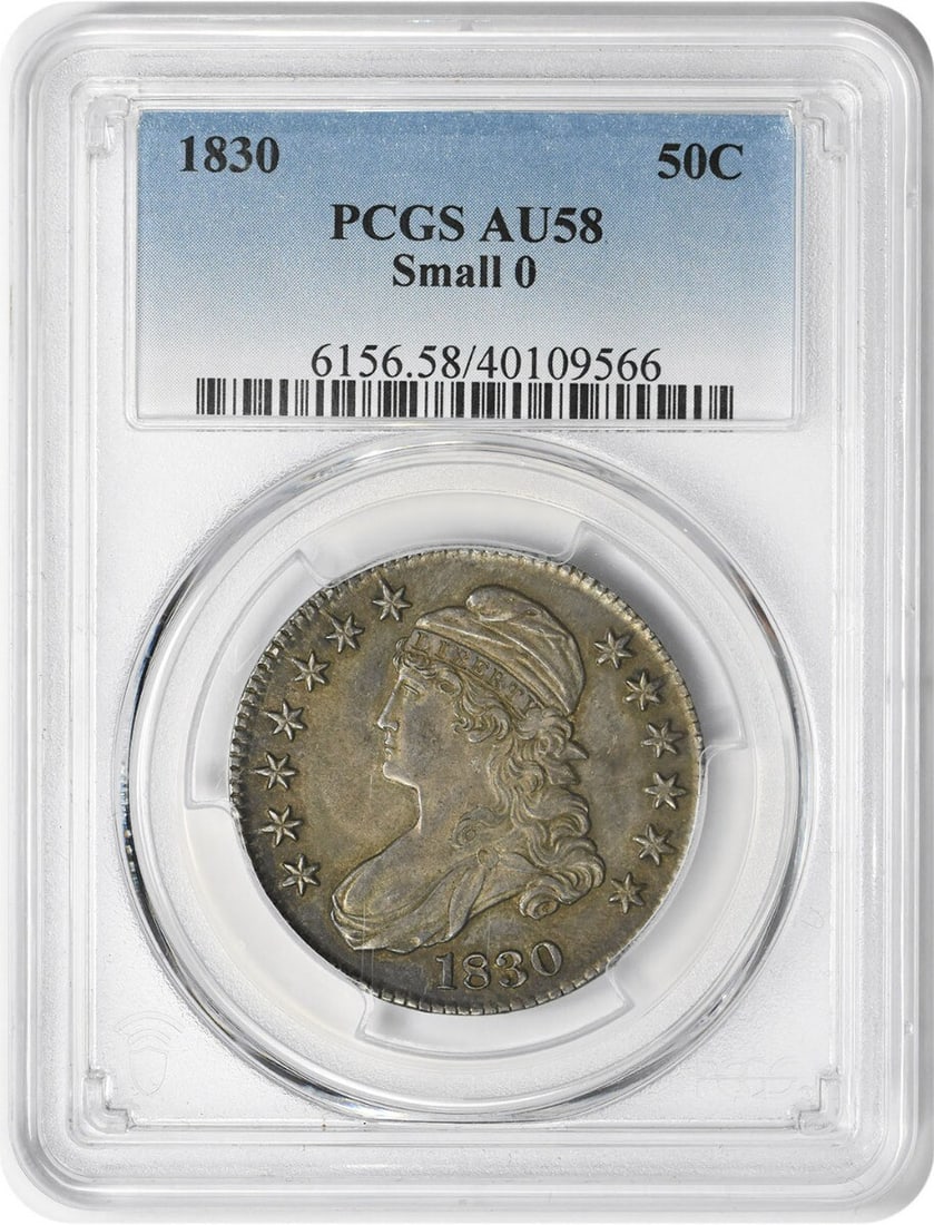 PCGS 1830 Bust Silver Half Dollar Small 0 AU58: PCGS 1830 Bust Silver Half Dollar Small 0 AU58 This listing features PCGS 1830 Bust Silver Half Dollar Small 0 AU58. Item specifics are provided below. Item Specifics: Country Of Origin: United States