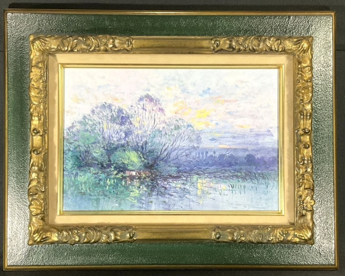 Framed Jean Bernard Trotzier Original Oil Painting Normandy Dawn Signed: Framed Jean Bernard Trotzier Original Oil Painting Normandy Dawn Signed This listing features Framed Jean Bernard Trotzier Original Oil Painting Normandy Dawn Signed. Item specifics are provided below
