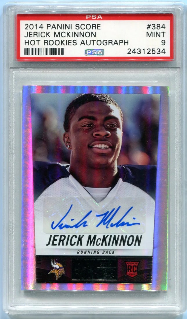 9) Jerick Mckinnon 2014 Panini Score Hot Rookies Autograph(PSA (1 of 2)