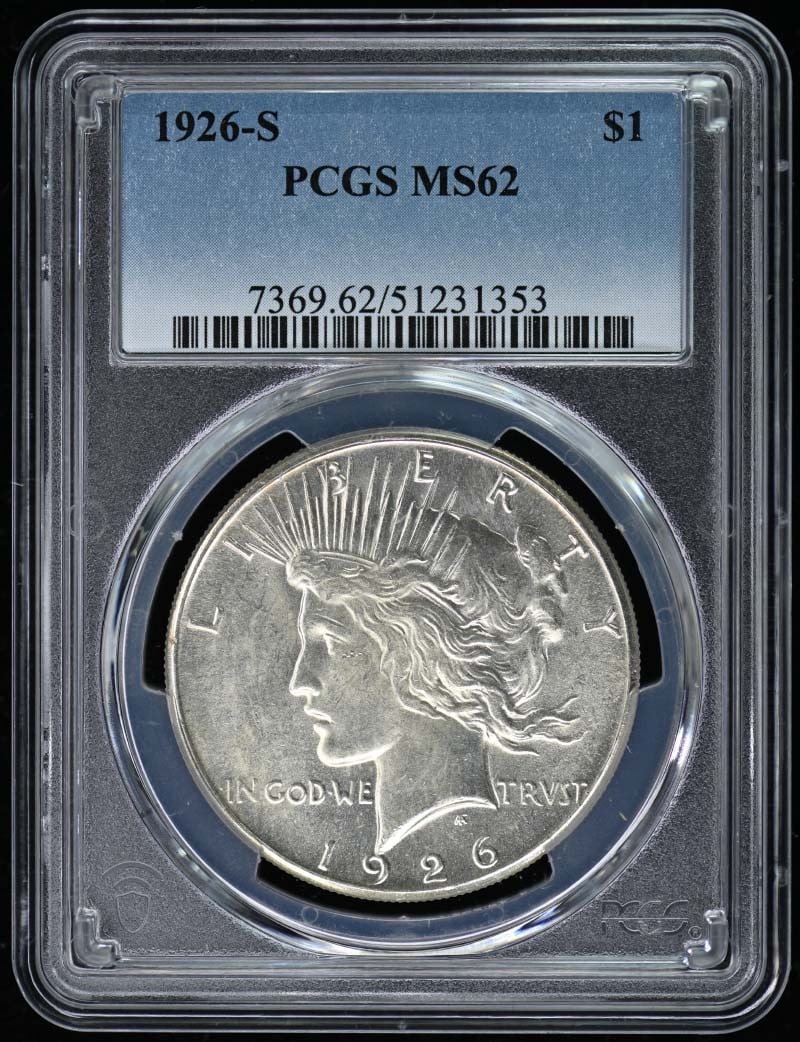 MS62 1926-S $1 Silver Peace Dollar PCGS (1 of 1)