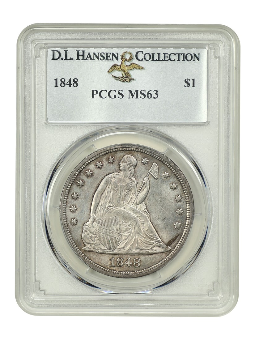 Hansen 1848 $1 PCGS MS63 ex: D.L.: Hansen 1848 $1 PCGS MS63 ex: D.L. This listing features Hansen 1848 $1 PCGS MS63 ex: D.L.. Item specifics are provided below. Item Specifics: Certification: PCGS Certification Number: 25620922 Circula