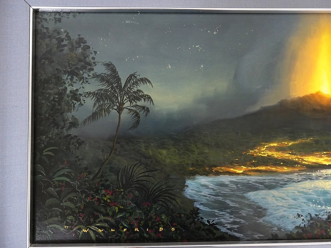 fo Walfrido Garcia Trail to New Life Original Oil Painting Signed 12x24 Framed - 2