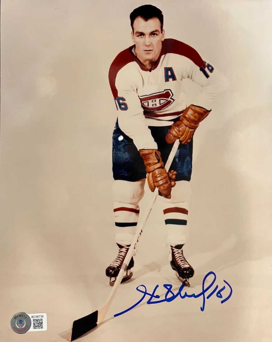 (Beckett) Henri Richard Autographed 8x10 Hockey Photo (1 of 1)