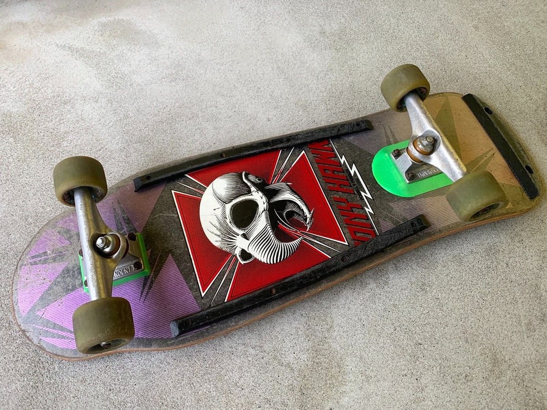 OG Vintage 80s Powell Peralta Tony Hawk Old Skull Skateboard Deck - 2