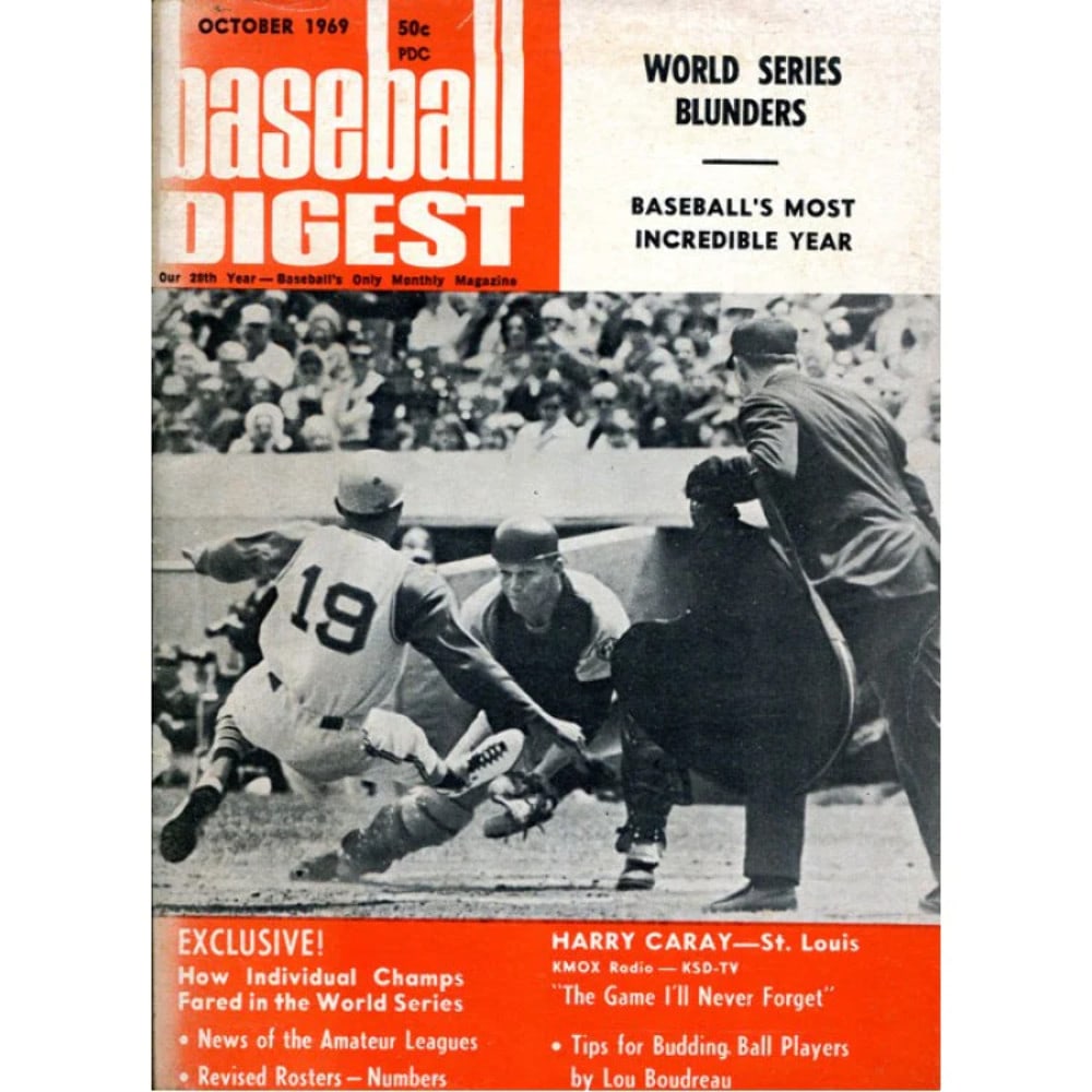 October 1969 - Baseball Digest Unsigned Program: October 1969 - Baseball Digest Unsigned Program This listing features October 1969 - Baseball Digest Unsigned Program. Item specifics are provided below. Item Specifics: Baseball Digest Unsigned
