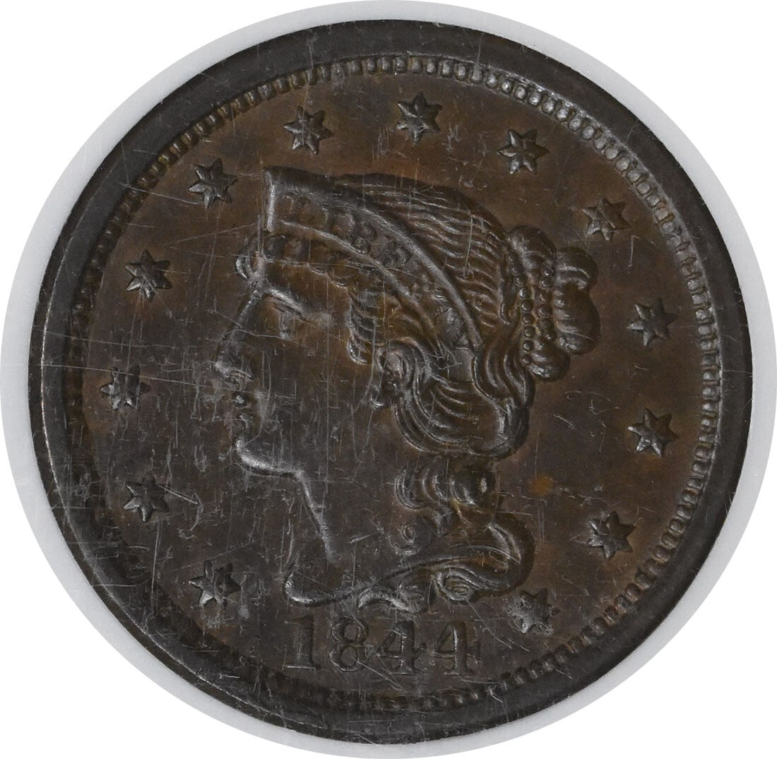 NGC 1844 Large Cent MS63BN - 2