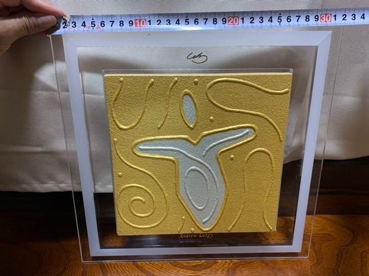 Painting Andy Lakey Gold Angel Painting Original Acrylic - 3