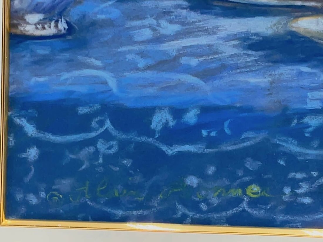 ) Original Pastel Painting Signed Framed - Alain Bonnec (France 1952 - 3