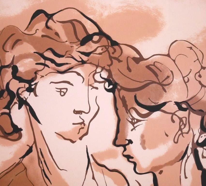 Framed Jordi Serra (Spain potter) Original Lithograph Art Print Signed Numbered - 3