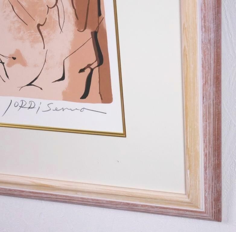 Framed Jordi Serra (Spain potter) Original Lithograph Art Print Signed Numbered - 8