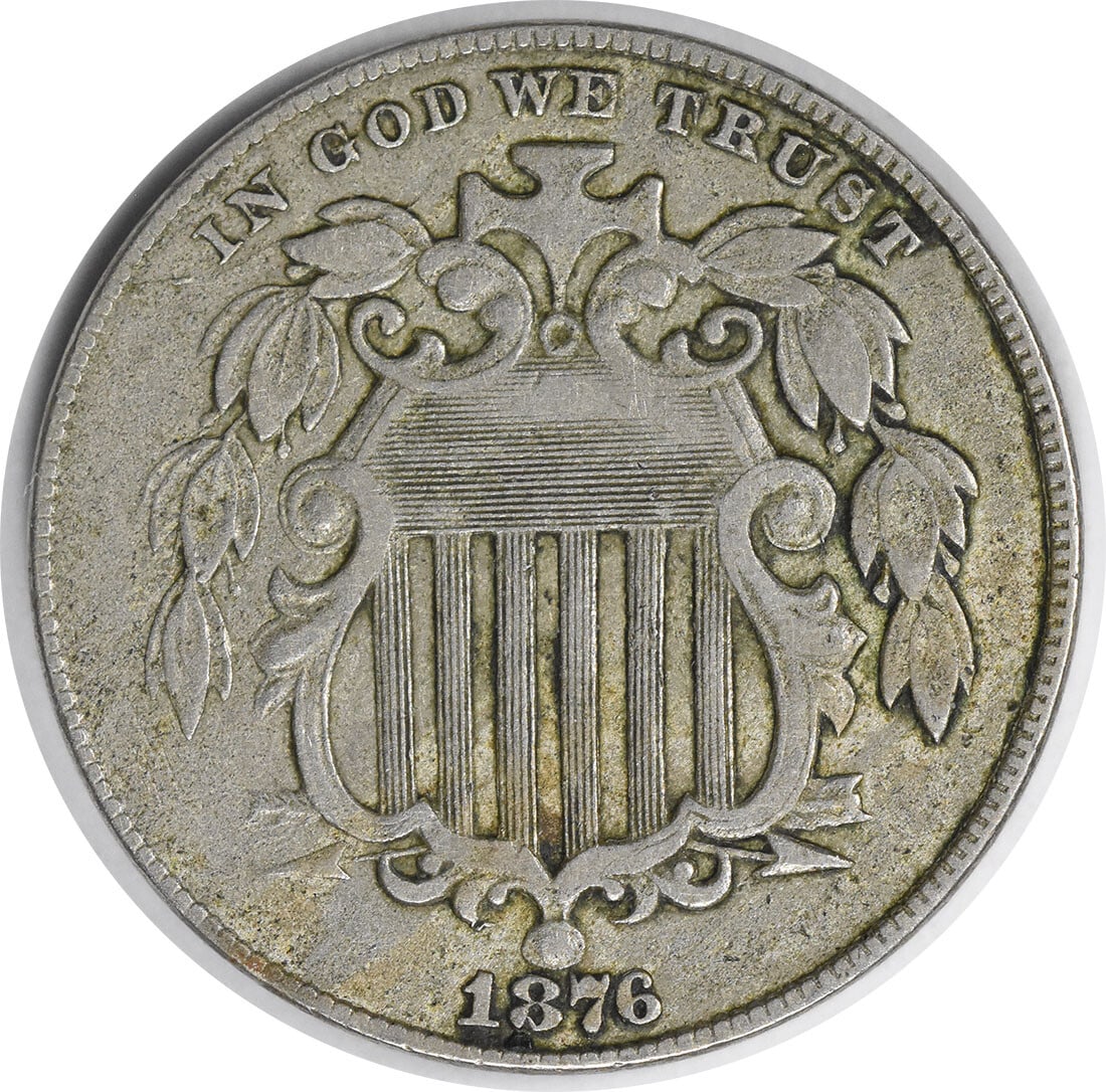 Uncertified 1876 Shield Nickel Choice VF: Uncertified 1876 Shield Nickel Choice VF This listing features Uncertified 1876 Shield Nickel Choice VF. Item specifics are provided below. Item Specifics: Country Of Origin: United States