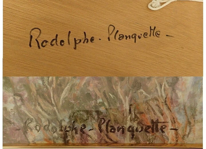 Hakone Rodolphe Planquette Signed Pastel on paper Painting Framed Lake Ashi - 7