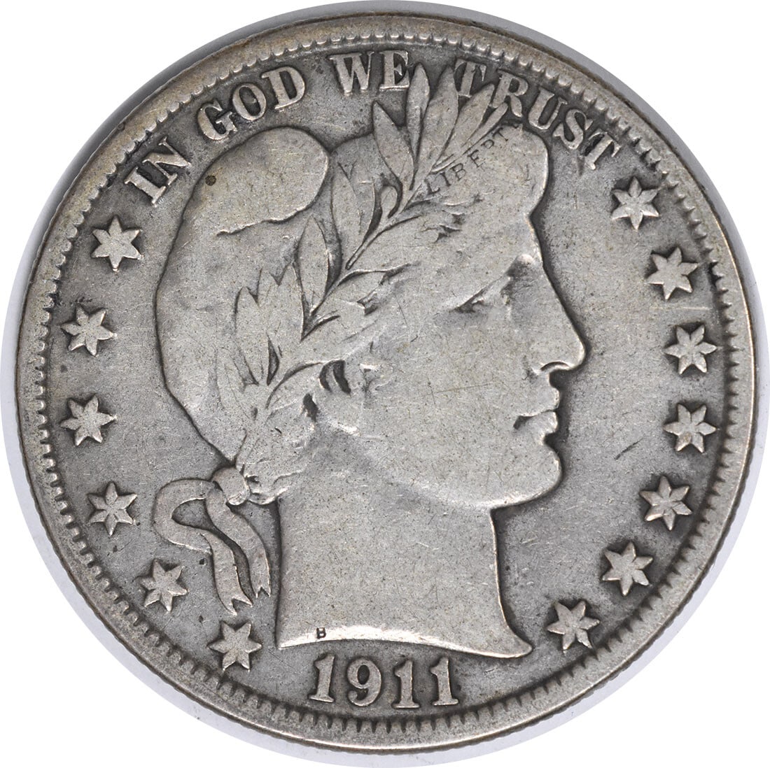 Uncertified 1911-S Barber Silver Half Dollar VF (1 of 2)