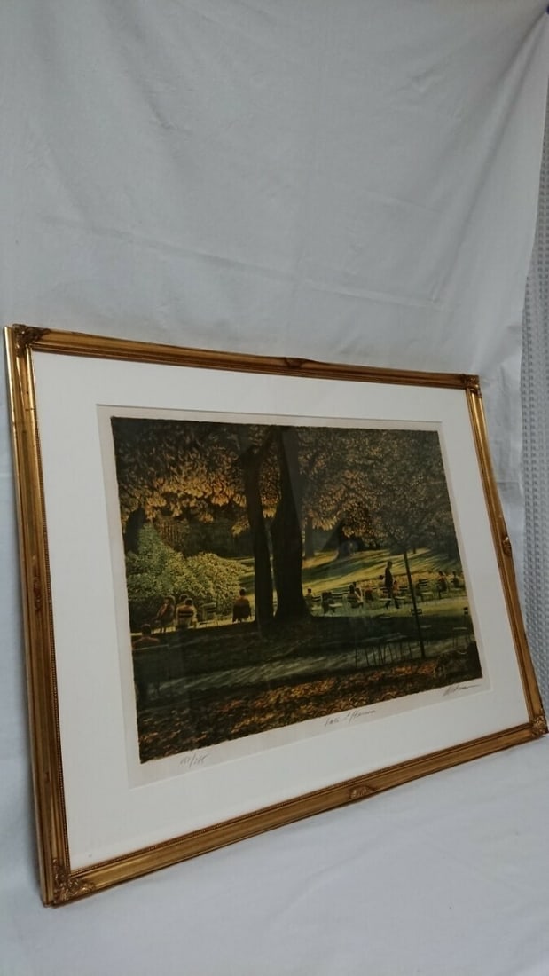 Late Afternoon Original Lithograph Signed Framed Numbered NY - Harold Altman - 2