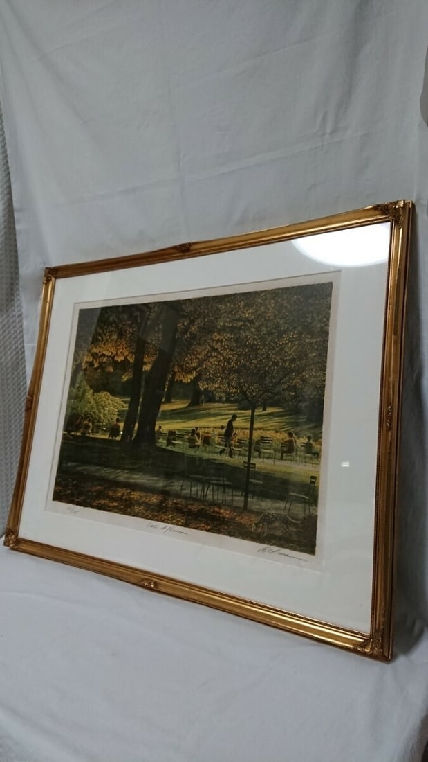 Late Afternoon Original Lithograph Signed Framed Numbered NY - Harold Altman - 3