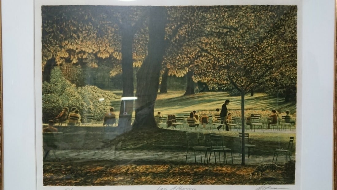 Late Afternoon Original Lithograph Signed Framed Numbered NY - Harold Altman - 5