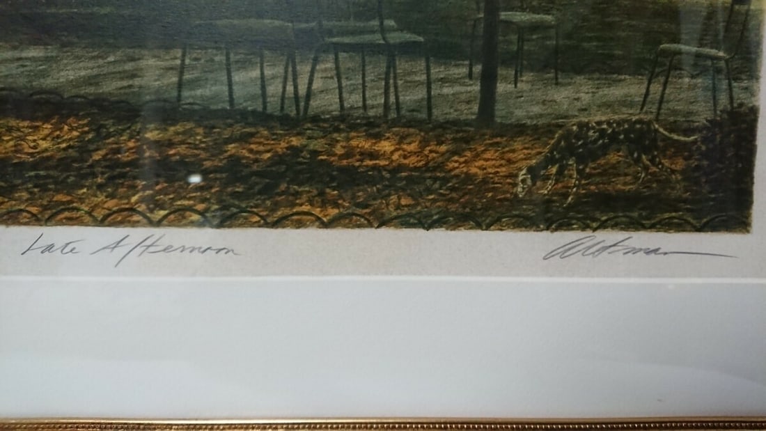 Late Afternoon Original Lithograph Signed Framed Numbered NY - Harold Altman - 9