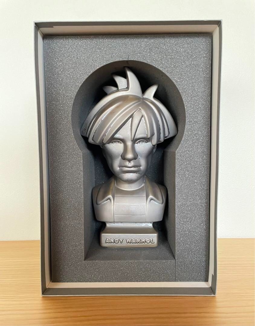 toy CERAMICK Andy Warhol Bust 80s ASH GOLD medicom - 10