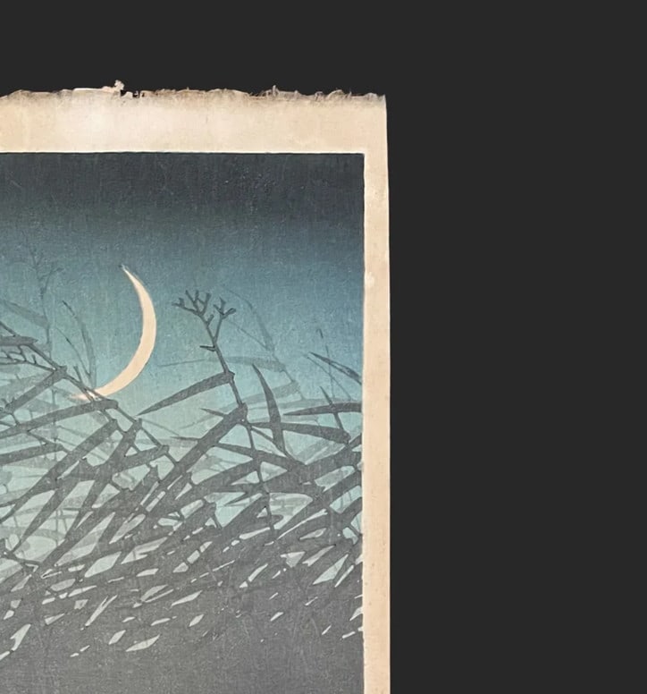 Vintage Koson Ohara Japanese Woodblock Print Shoson Meiji Ukiyo-e Heron Bird - 4