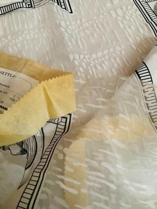 08002 RARE FORNASETTI See-through FABRIC SAMPLES with TAG Art Swatch F1 STAMPATI - 5