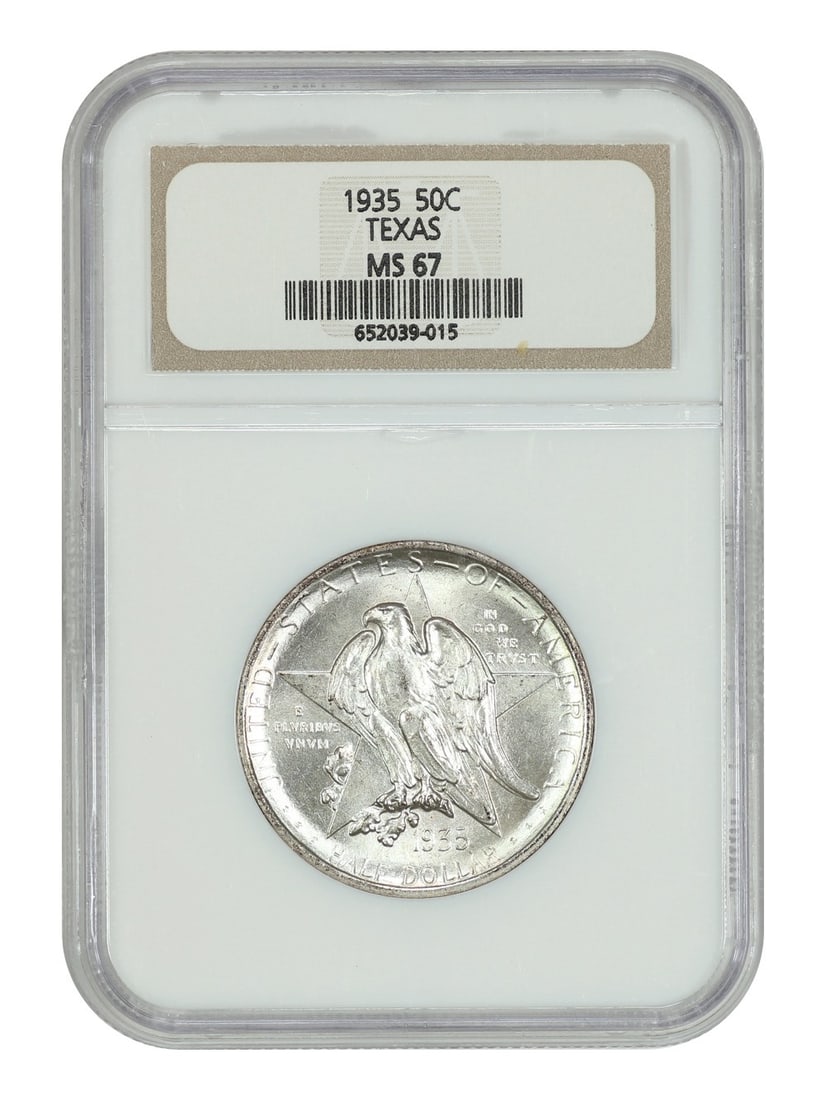 Low Mintage Issue - 1935 50C Texas NGC MS67 - Classic Silver Commemorative: Low Mintage Issue - 1935 50C Texas NGC MS67 - Classic Silver Commemorative This listing features Low Mintage Issue - 1935 50C Texas NGC MS67 - Classic Silver Commemorative. Item specifics are