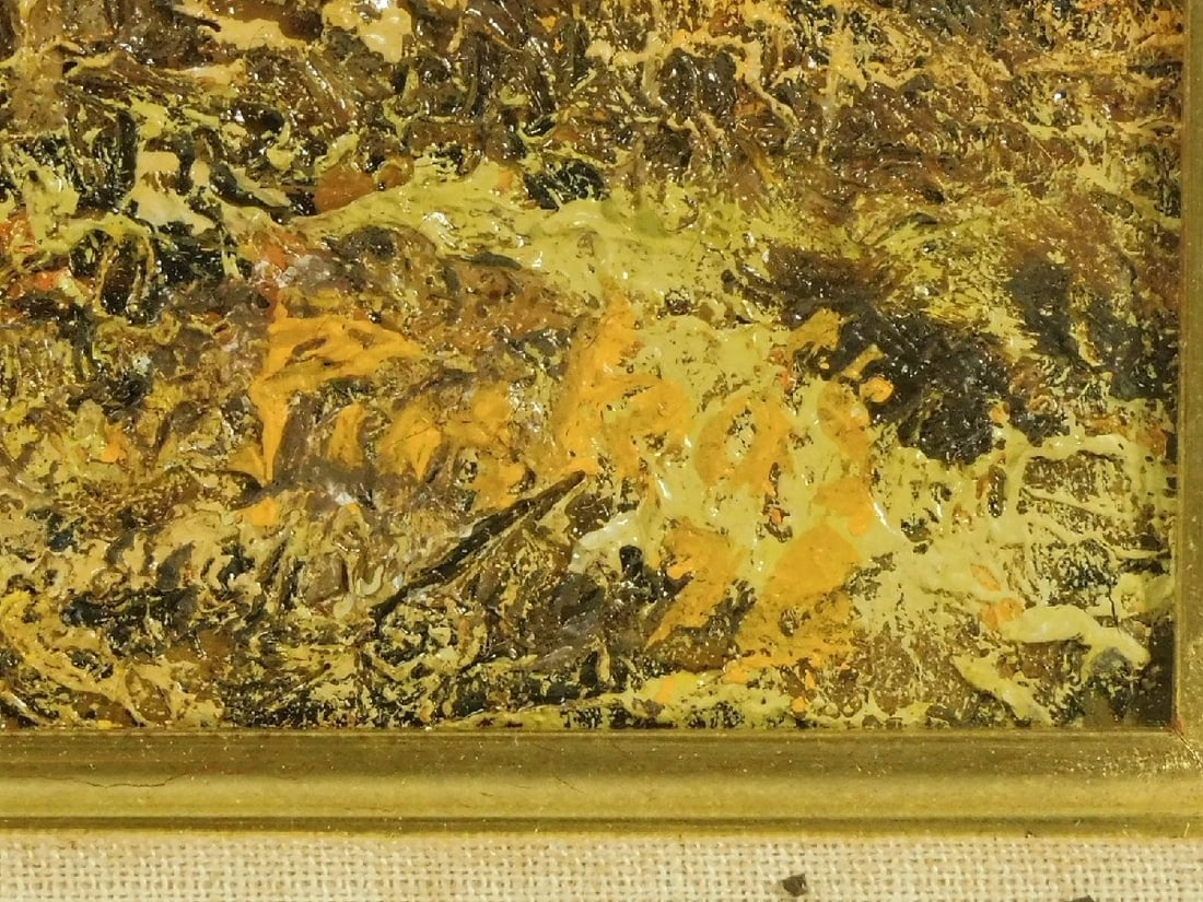 Signed Imre Puskas Oil Painting "Road Home" M25 Hungarian Modern Art Framed - 6