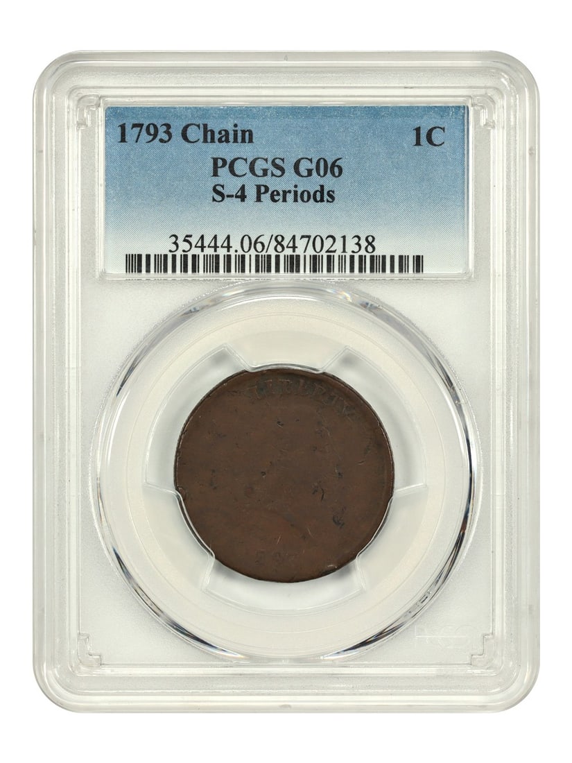 Flowing Hair Large Cent - 1793 1C Chain PCGS Good 06 (S-4, Periods) (1 of 4)