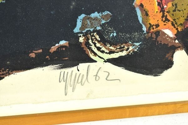 Framed Karel Appel Signed Original Lithograph 1962 Numbered - 5