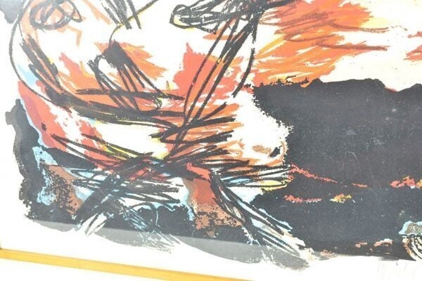 Framed Karel Appel Signed Original Lithograph 1962 Numbered - 9