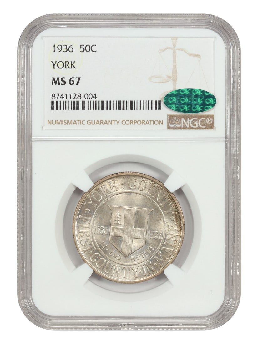 Classic Silver Commemorative - 1936 50C York NGC/ CAC MS67: Classic Silver Commemorative - 1936 50C York NGC/ CAC MS67 This listing features Classic Silver Commemorative - 1936 50C York NGC/ CAC MS67. Item specifics are provided below. Item Specifics: Certific
