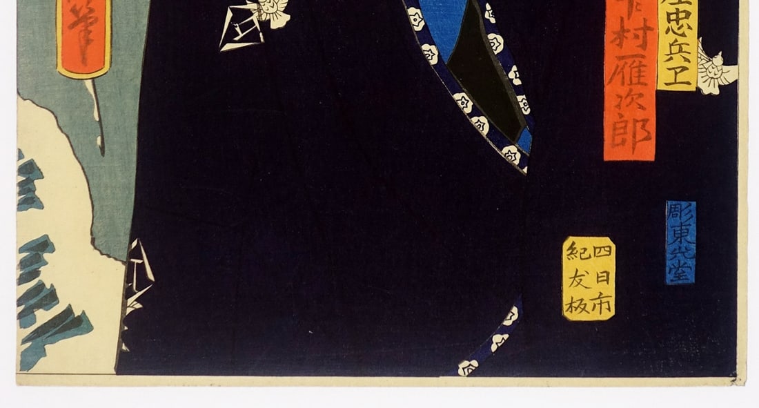 print Natori Shunsen "Nakamura Ganjiro" woodblock print Taisho original - 4